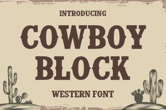 Cowboy Font Block: Design Your Western Projects