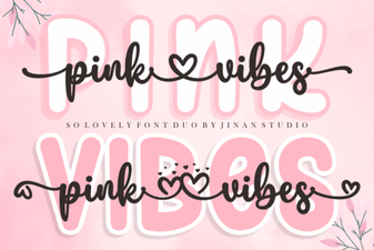 Craft Your Project with Pink Vibes Duo Font
